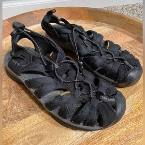 KEEN Whisper Sandals, Black, Size 7